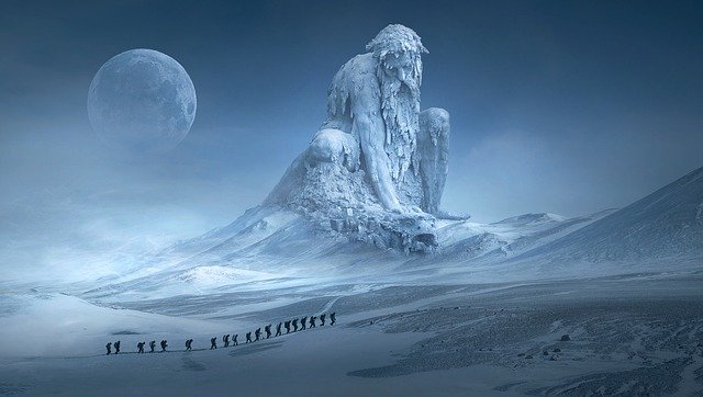 氷の巨人と雪原